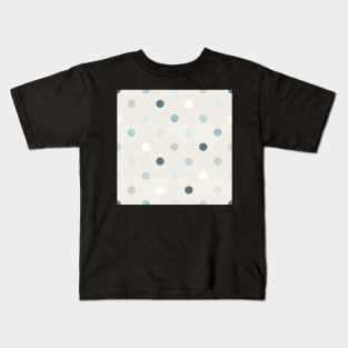 Modern Polka Dots in Blue Kids T-Shirt